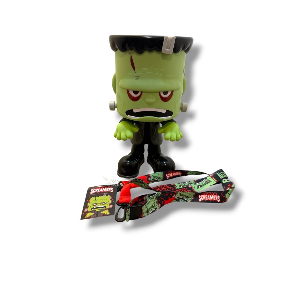 Universal Studios Frankenstein Studio Screamers Popcorn Bucket Green With Strap